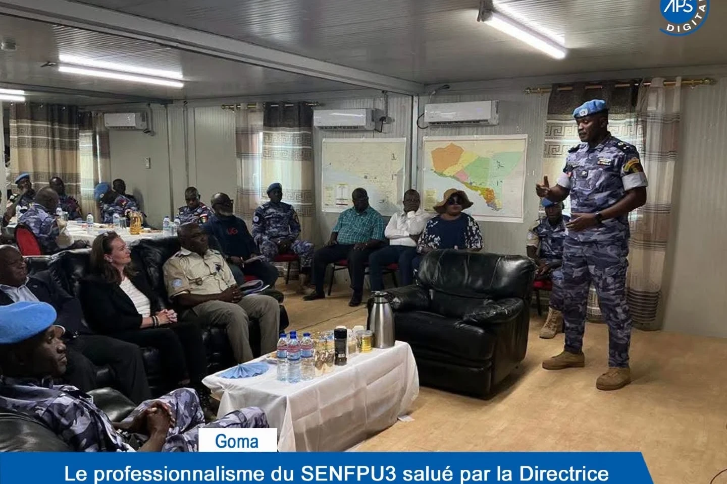 Goma : le professionnalisme du SENFPU3 salué par la Directrice de l’Appui à la Mission