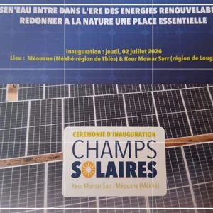 Inauguration d’un champ solaire de 21 mégawatts, pour alimenter les installations d’eau potable à Mékhé