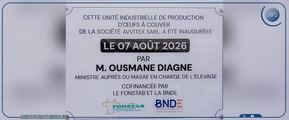Une usine de production d’œufs à couver inaugurée à Taïba Ndiaye