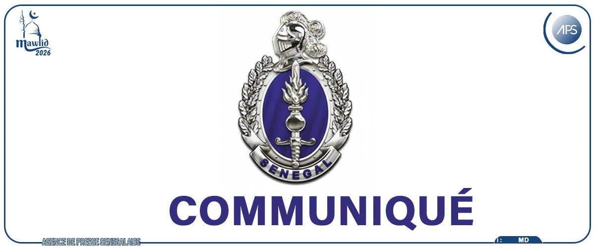 Gamou 2026 : la Gendarmerie nationale déploie un important dispositif sécuritaire à Tivaouane (communiqué)