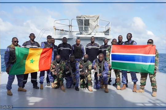 Trois navires de pêche arraisonnés en Gambie lors d’une patrouille menée par quatre pays, dont le Sénégal