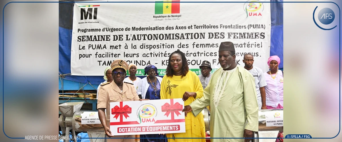 Des équipements de valorisation de productions locales du PUMA à des groupements de promotion féminine de Tambacounda