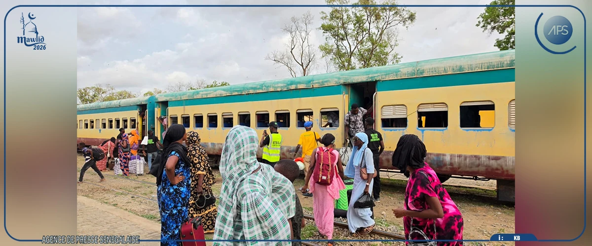Près de 10 000 personnes ont été transportées par voie ferroviaire lors du Gamou (Grands Trains du Sénégal)