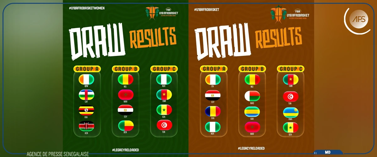 ‎Afrobasket U18 : les sélections masculine et féminine du Sénégal fixées sur leurs adversaires