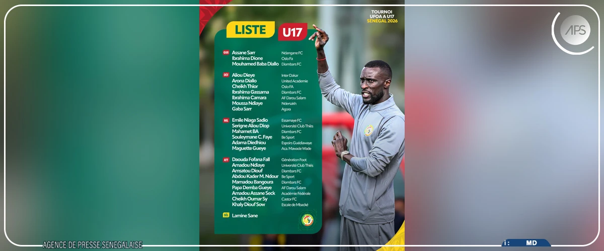Une liste de 25 joueurs pour le tournoi UFOA-A qualificatif pour la CAN U17