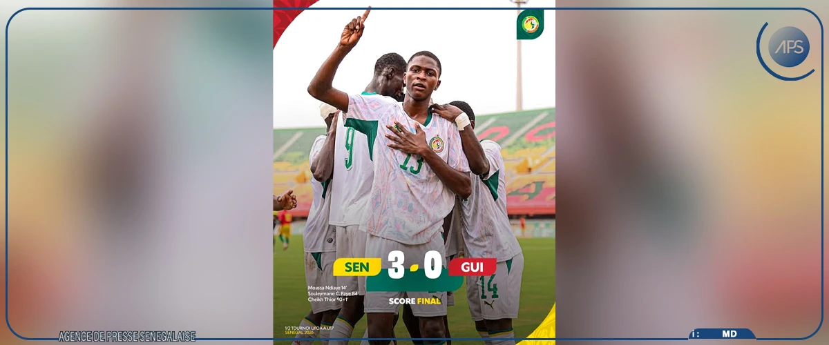 ‎UFOA-A : le Sénégal bat la Guinée (3-0), se hisse en finale et accède à la CAN  ‎