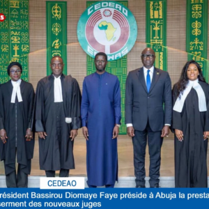 CEDEAO : le Président Bassirou Diomaye Faye préside à Abuja la prestation de serment des nouveaux juges