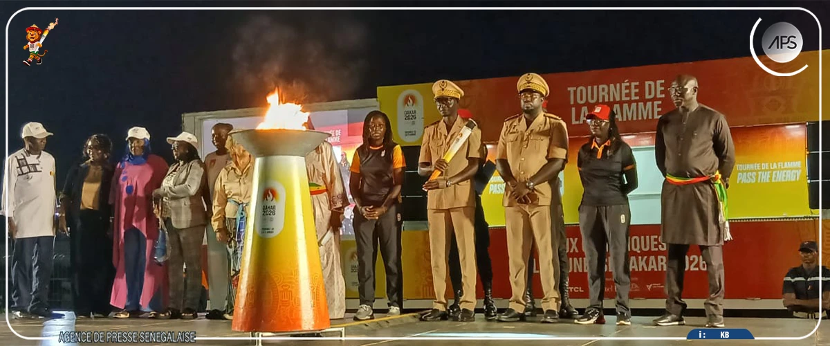La caravane de la flamme des JOJ 2026 accueillie à Sédhiou dans une ambiance festive