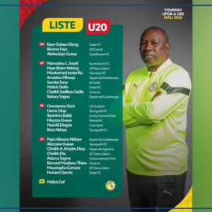 U20 : Malick Daf dévoile une liste des 24 joueurs pour le tournoi ‎UFOA-A