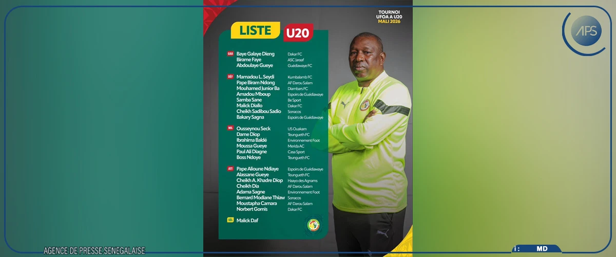 U20 : Malick Daf dévoile une liste des 24 joueurs pour le tournoi ‎UFOA-A