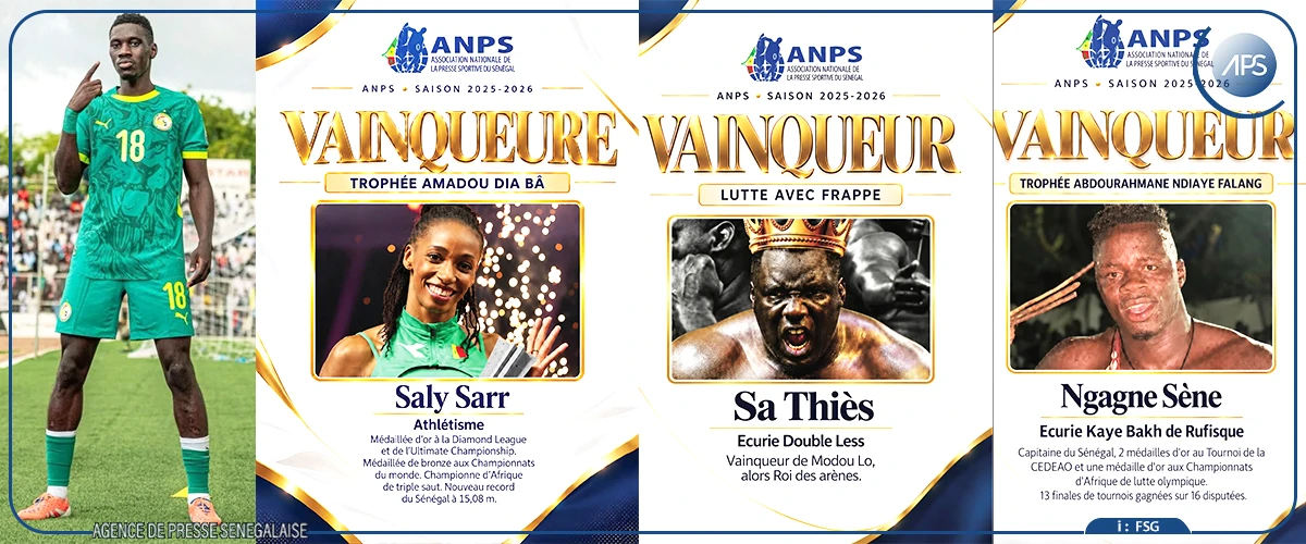 “Meilleurs sportifs de la saison” : Ismaïla Sarr, Saly Sarr, Moustapha Guèye, Sa Thiès et Ngagne Sène plébiscités 