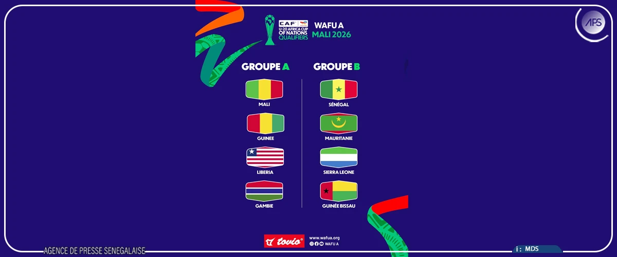 ‎ ‎Tournoi UFOA-A U20 : le Sénégal logé dans la poule B avec la Mauritanie, la Guinée Bissau et la Sierra Leone