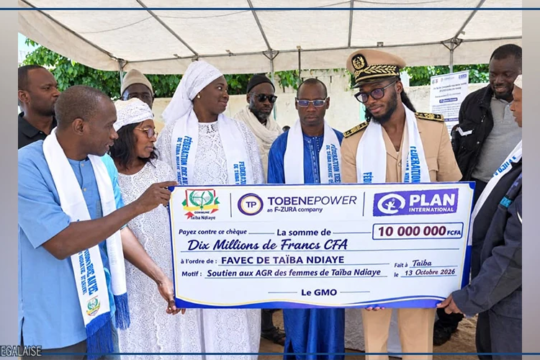 Taïba Ndiaye : une subvention de 10 millions de FCFA de Tobène Power à des associations d'épargne et de crédit de la commune